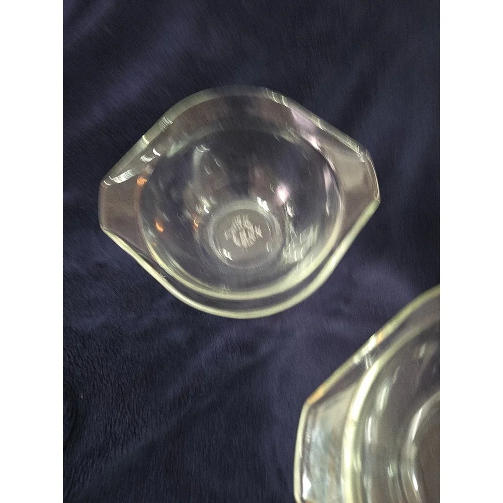 Vtg Pyrex Clear Glass Cinderella Mixing Bowls Nesting Mixing Bowl Set Mid Centur